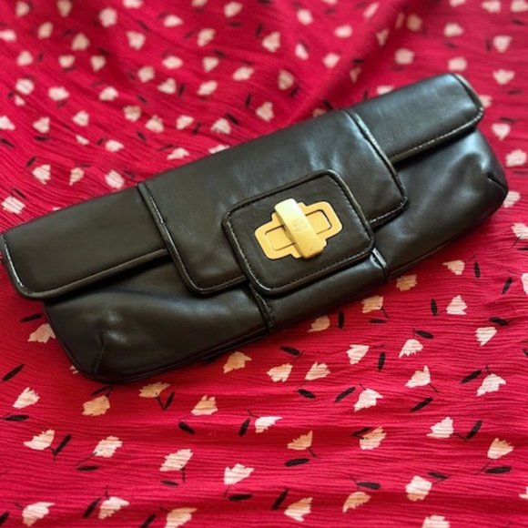 Navyboot Black Leather Clutch - Picture 1 of 3